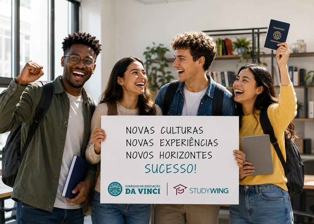 Estudantes felizes