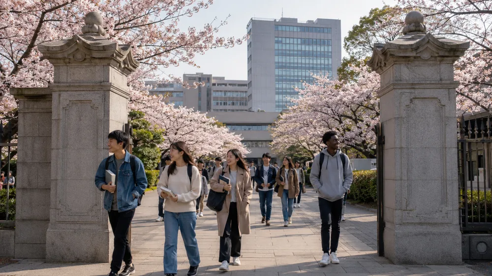 Campus universitário no Japão — Universidade de Tóquio e Kyoto