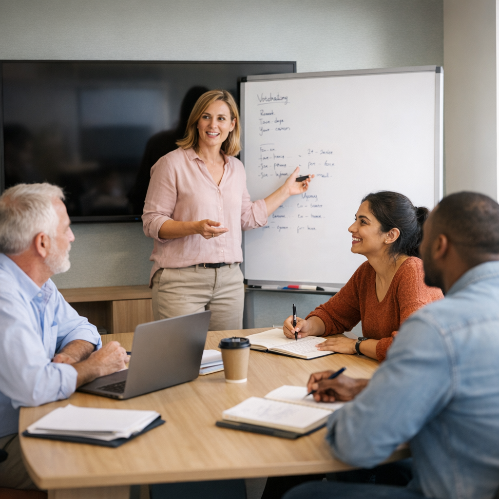 Como planear formação linguística eficaz para equipas com níveis variados