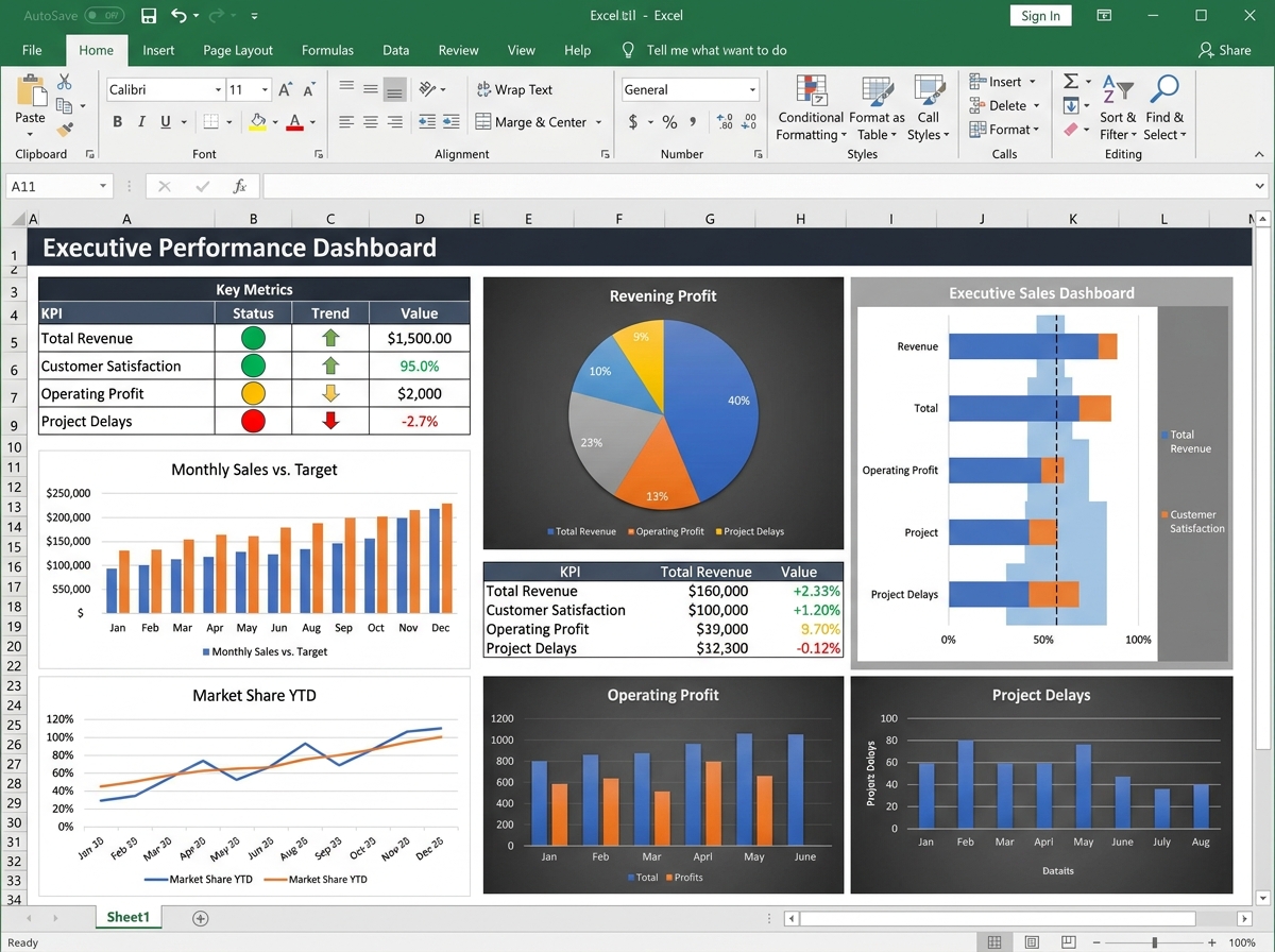 Dashboards de Gestão em Excel