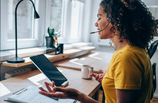 Participante em sessão de formação online