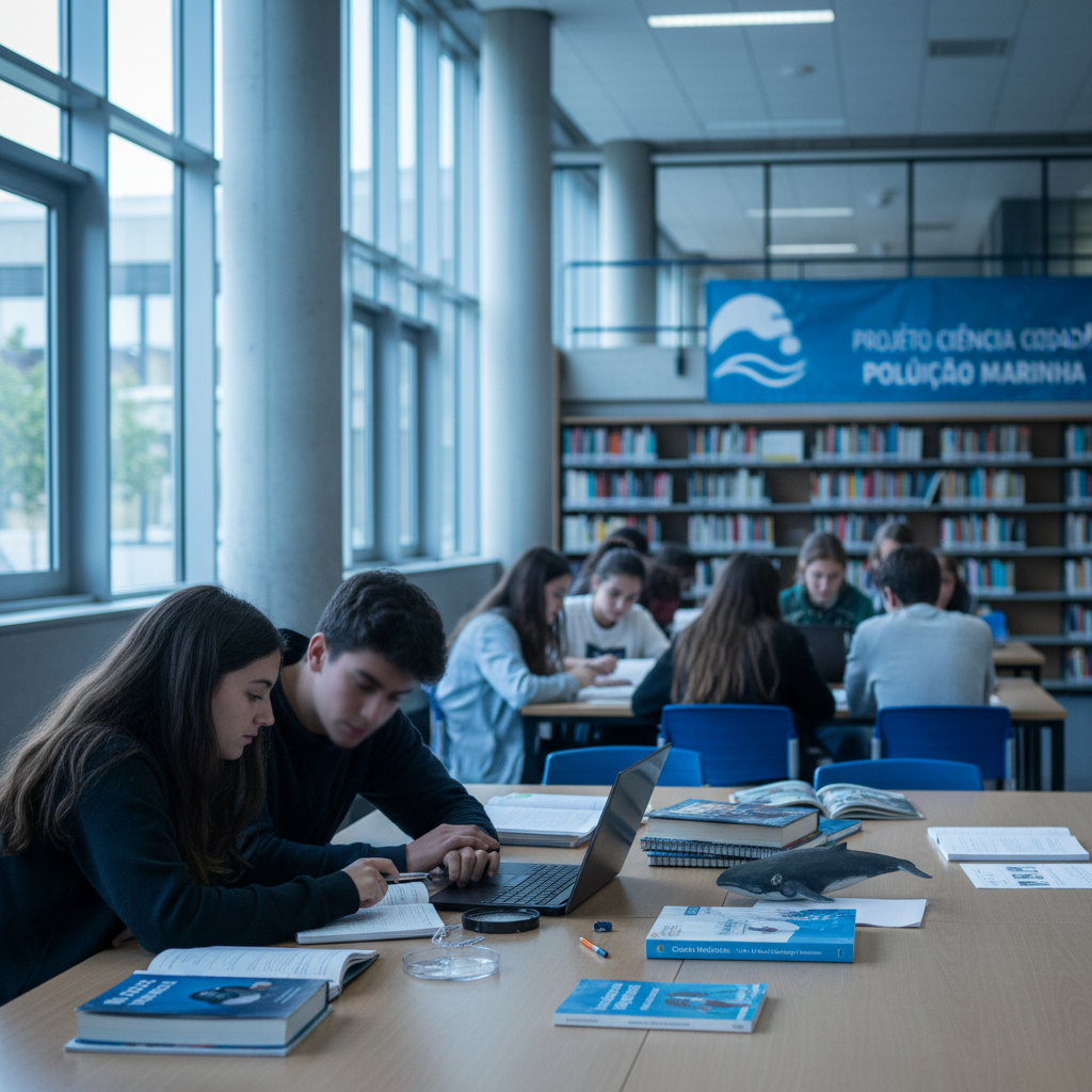Escola Secundária de Almada abraça projeto de ciência cidadã sobre poluição marinha