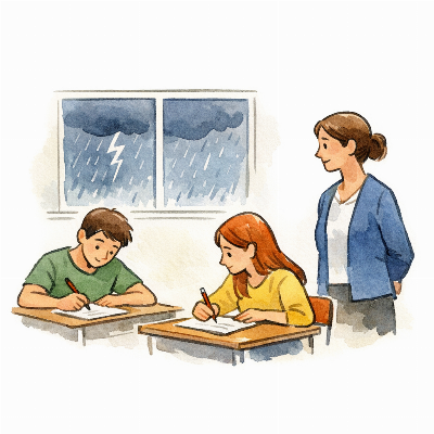 Tempestades não atrasam provas do ensino básico: o que alunos e famílias precisam saber