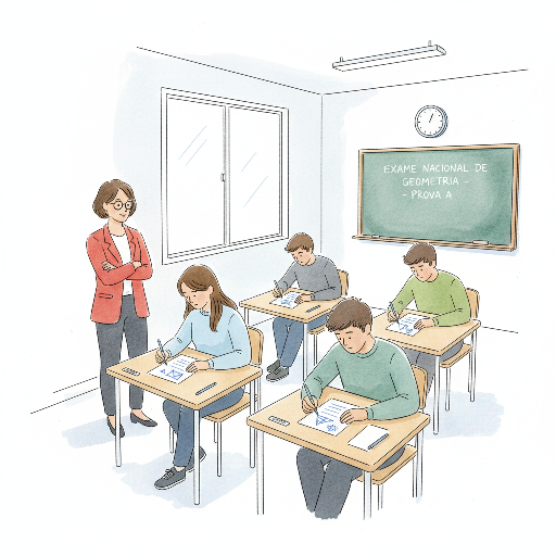 Correção do exame de Geometria Descritiva A disponível: o que alunos e famílias devem saber sobre os exames nacionais 2026