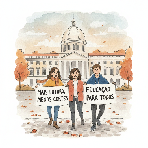 Estudantes em Lisboa protestam contra descongelamento das propinas