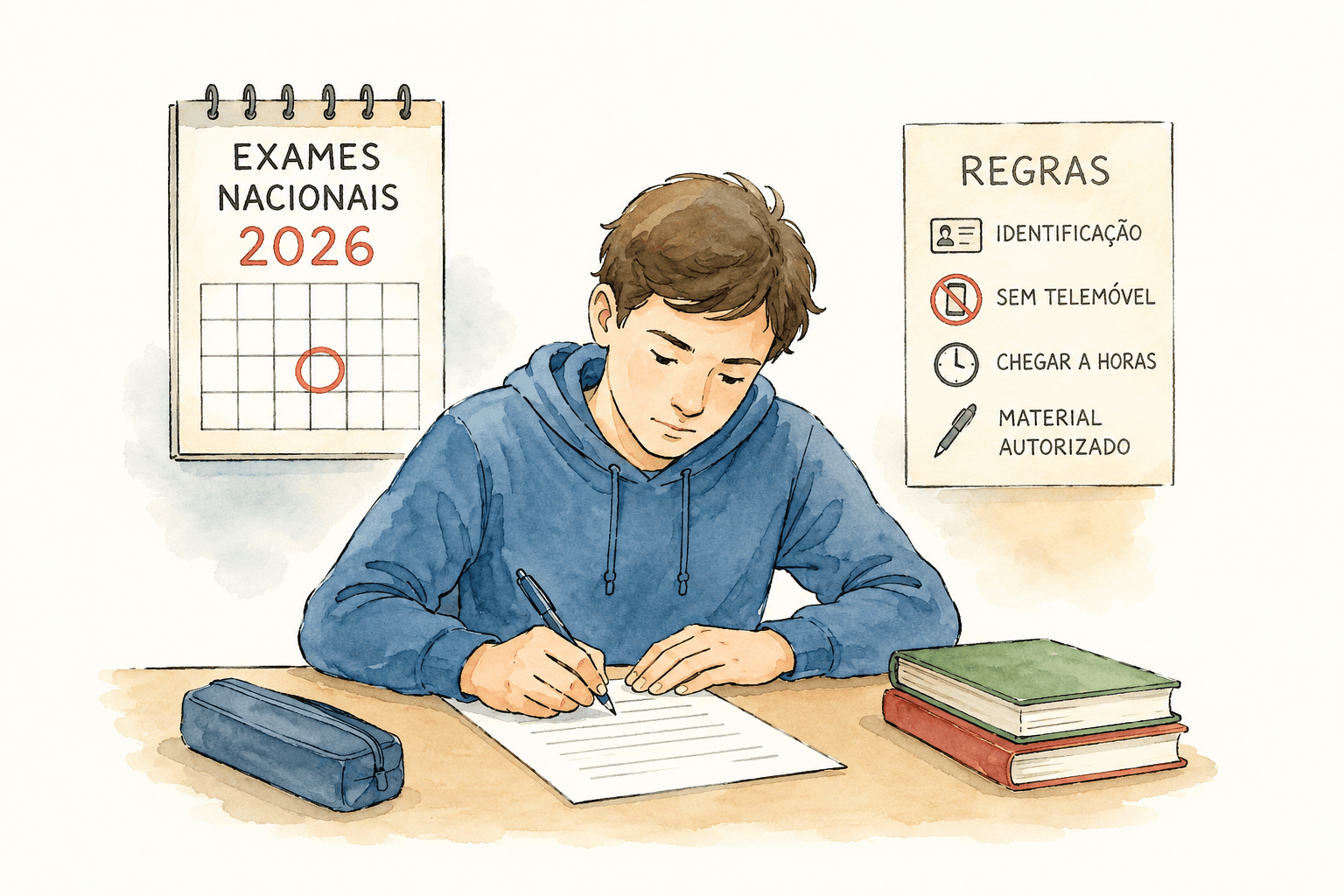 Exames nacionais começam hoje: o que muda para alunos e famílias em 2026