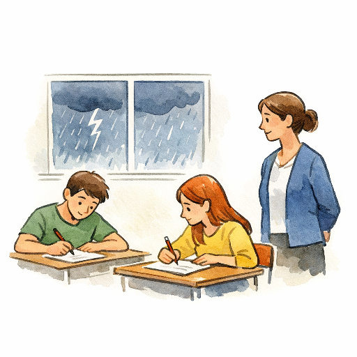 Tempestades não atrasam provas do ensino básico: o que alunos e famílias precisam saber