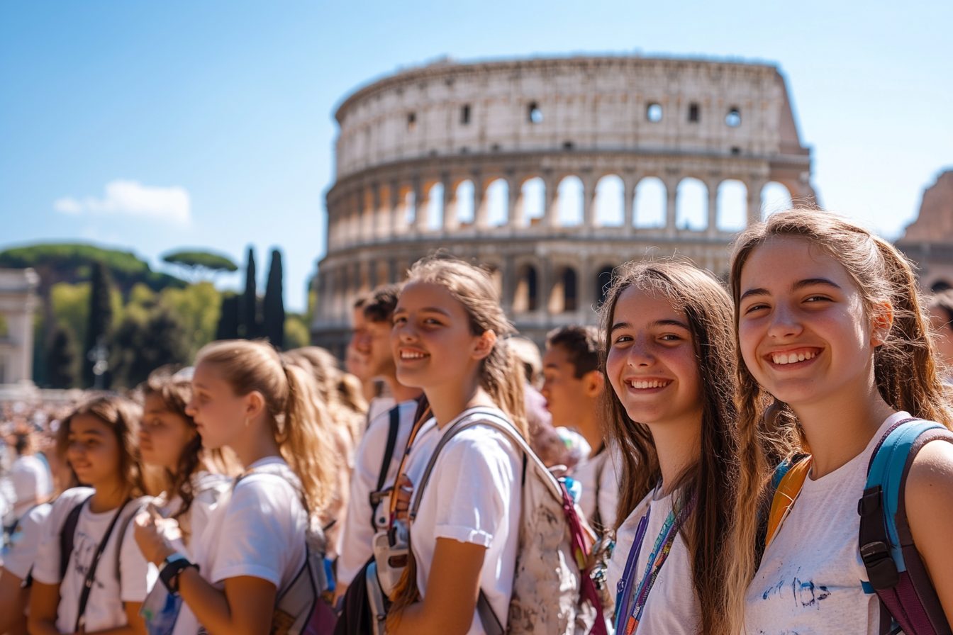 A caminho do Coliseu — Summer School Da Vinci